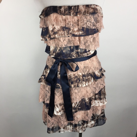 Aqua Dresses & Skirts - Aqua Multi Layered Strapless Cocktail Dress